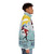 Retro Nordic ski poster puffer jacket with scenic mountain and ski imagery - men side right