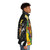 Colorful and fun pop art puffer jacket with cartoon-inspired design - men side right