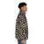 Scrabble tile pattern puffer jacket with a vibrant and playful design - men side right