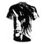 Dreamscape Shadow Graphic T-Shirt featuring a mysterious dark shadow figure - Back