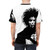A high-quality t-shirt featuring a stylized design inspired by the acclaimed "Sandman" comics by Neil Gaiman. - men back