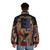 Guava Island Puffer Jacket 2 with cat and coconut tree design - men back