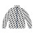 Schnauzer Puffer Jacket with Bold Houndstooth Pattern
