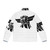 Goldorak anime-inspired puffer jacket with robot and UFO graphics - Back