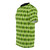 A t-shirt featuring a classic green argyle pattern, perfect for St. Patrick's Day celebrations. - men left
