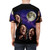 Unique t-shirt design featuring a galaxy-inspired interpretation of The Room and Three Wolf Moon memes - men back