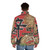 Nongshim Ramyun Puffer Jacket featuring spicy Korean ramen design - men back