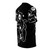 Creepy black cat skull graphic on a high-quality t-shirt - men right
