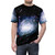 Cosmic galaxy map graphic design printed on a high-quality t-shirt - men front
