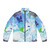 Person wearing a puffer jacket with a unicorn design