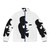 Optical illusion puffer jacket featuring a saxophone player design