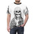 Kurt Cobain inspired t-shirt with skull and grunge design - men front
