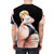 Illustration of a cute and playful anime-style girl on a graphic t-shirt - men back