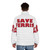 Save Ferris 80s puffer jacket with vintage movie inspired design - men back