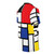 De Stijl inspired abstract art design on a quality t-shirt - men right