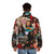 Fine Fran Puffer Jacket featuring iconic collage of Fran Drescher as The Nanny - men back