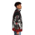 Dune inspired puffer jacket with sandworm design - men side right