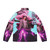 Eric Andre inspired aesthetic puffer jacket with retro vaporwave design - Back
