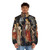 Sandro Botticelli Primavera inspired puffer jacket featuring Renaissance artwork - men front