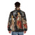 Sandro Botticelli Primavera inspired puffer jacket featuring Renaissance artwork - men back