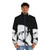 Dun puffer jacket featuring band logo and drumstick graphic - men front