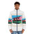 Gracetown Puffer Jacket featuring San Cisco's colorful album cover design - men front