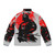 Samurai warrior puffer jacket featuring Japanese art and pop culture elements - Back