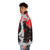 Samurai warrior puffer jacket featuring Japanese art and pop culture elements - men side left