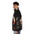 Samurai Spirit Minimalist Puffer Jacket with Japanese warrior design - men side left