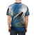 T-shirt featuring a bold lightning strike design, perfect for aviation enthusiasts. - men back