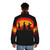 Samurai Champloo Sunset Puffer Jacket featuring iconic characters from the anime series - men back