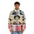 Samurai Champloo Puffer Jacket 2 featuring anime characters Mugen, Jin, and Fuu - men front