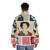 Samurai Champloo Puffer Jacket 2 featuring anime characters Mugen, Jin, and Fuu - men back