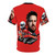 Illustration of Sebastian Vettel in low polygon style on t-shirt - Back