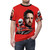 Illustration of Sebastian Vettel in low polygon style on t-shirt - men front