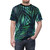Tropical palm leaves pattern printed on a high-quality t-shirt - men front