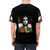 Colorful body paint graphic printed on a high-quality t-shirt - men back