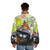 Sam Max Retro Puffer Jacket - High Contrast Gaming Apparel featuring pixel art design - men back