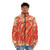 Cy Twombly inspired Rothco puffer jacket with abstract art design - men front