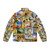 Colorful puffer jacket featuring Salvador Dali's iconic surrealist artwork - Back