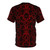 Elegant dark red and black damask pattern graphic t-shirt - Back