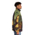 Covid-19 Puffer Jacket with Mona Lisa Comic Design - men side right