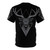 Stylized dark deer illustration on a graphic t-shirt design - Back