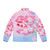 Sakura Ryukin Puffer Jacket with hand-drawn cherry blossom and goldfish design - Back