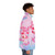 Sakura Ryukin Puffer Jacket with hand-drawn cherry blossom and goldfish design - men side right