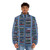 Class 47 diesel locomotive puffer jacket with detailed train graphics - men front