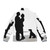 Thin Man-inspired puffer jacket with a stylish black and white silhouette - Back
