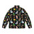 A cozy puffer jacket featuring a fun, festive balloon print design - Back