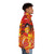 Sailor Mars themed puffer jacket with anime character design - men side right