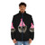 Cute crying sad hamster puffer jacket with viral meme design - men front